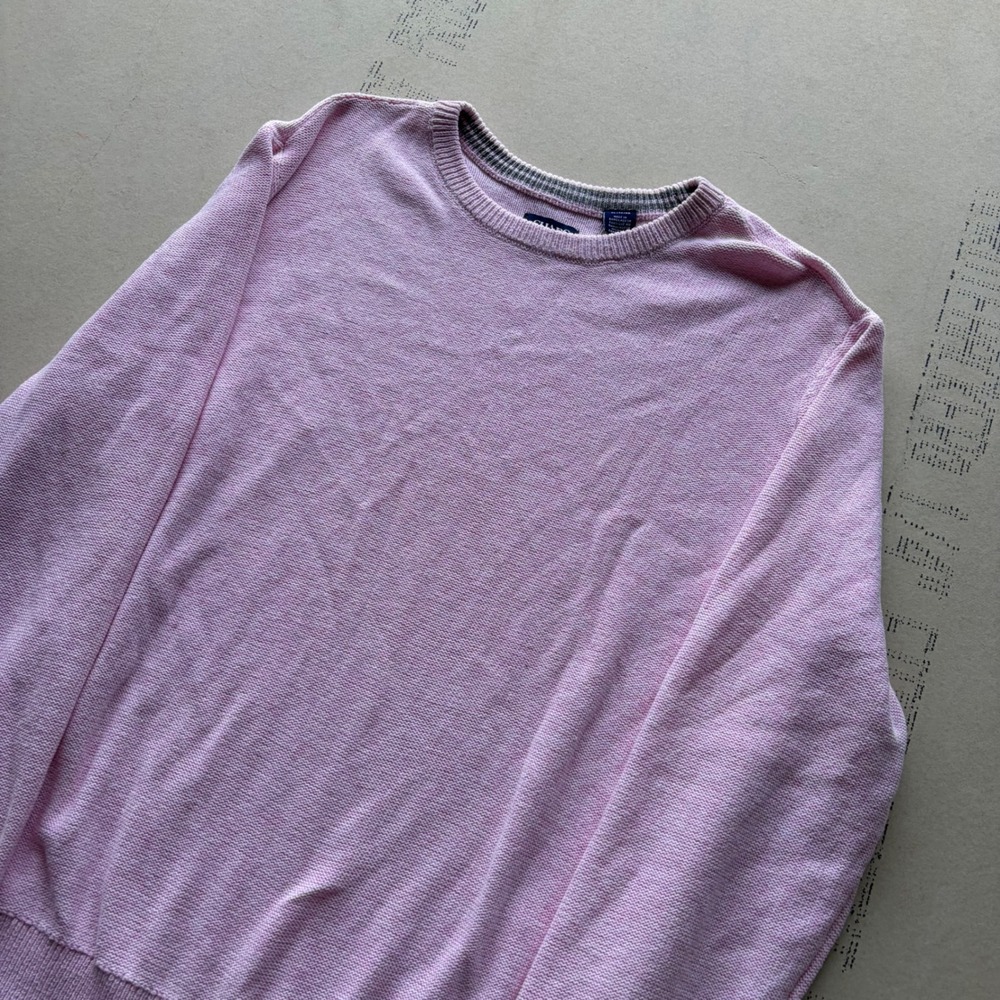 Y2K Chaps Sweater Pink Marled Knit Crewneck XL
